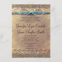  Burlap Wedding-uitnodigingen in het Rustische lan