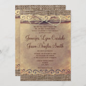  Burlap Wedding-uitnodigingen in het Rustische lan Kaart (Voorkant / Achterkant)