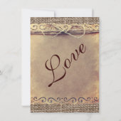  Burlap Wedding-uitnodigingen in het Rustische lan Kaart (Achterkant)