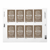 Burlap Wishing You Merry Christmas Gift Label (Full Sheet)