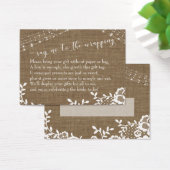 Burlap Zeg Nr. tegen het Verpakken van de kaartje  (Bureau)