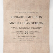 Burlap Zonnebloem Mason Jar String Lights Wedding Drieluik Uitnodiging (Binnenkant midden)