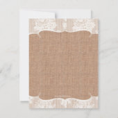 Burlarp Print & Kant Bruiloft Dank u Kaarten (Achterkant)