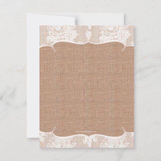 Burlarp Print & Kant Bruiloft Dank u Kaarten (Achterkant)