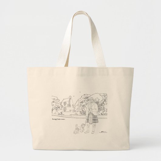 Burleigh Castle Highlander Westie Dogs Canvas tas (Voorkant)