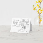 Burleigh Castle Highlander Westie Dogs Kaart (Gele Bloem)