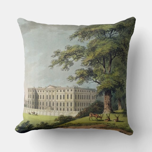 Burley, Rutlandshire (kleurenlitho) Kussen (Voorkant)