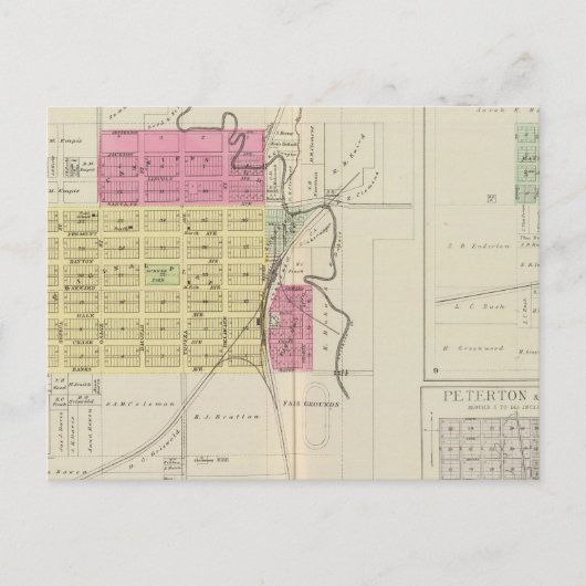 Burlingame, Melvern, Peterton Briefkaart (Voorkant)