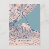 Burlington Canada Breezy City Map Travel Briefkaart (Voorkant)