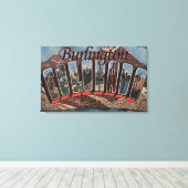 Burlington, Colorado - Grote letterscènes Canvas Afdruk (Insitu (Houten vloer))
