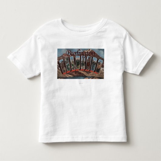 Burlington, Colorado - Grote letterscènes Kinder Shirts (Voorkant)