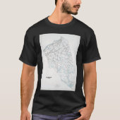 Burlington County NJ Map 1986 T-shirt (Voorkant)