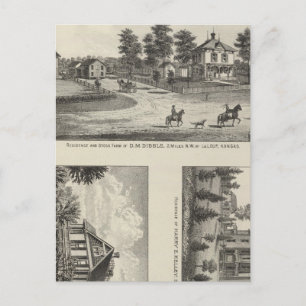 Burlington en Junction City, Kansas Briefkaart