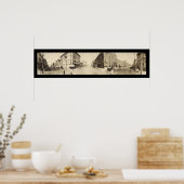 Burlington, IA Main St. Foto 1907 Poster (Keuken)