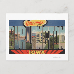 Burlington, Iowa - Grote letterscènes 2 Briefkaart