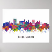 Burlington Iowa Skyline Poster (Voorkant)