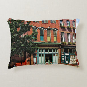 Burlington NJ - Straat in Historisch District Accent Kussen