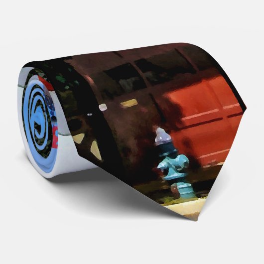 Burlington NJ - Straat in Historisch District Stropdas (Opgerold)