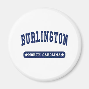 Burlington North Carolina College Style t shirten Magneet