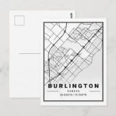 Burlington Ontario Canada Travel City Map Briefkaart (Voorkant / Achterkant)