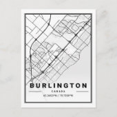 Burlington Ontario Canada Travel City Map Briefkaart (Voorkant)
