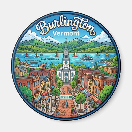 Burlington USA Magneet (Voorkant)