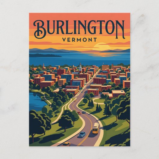 Burlington Verenigde Staten Briefkaart (Voorkant)