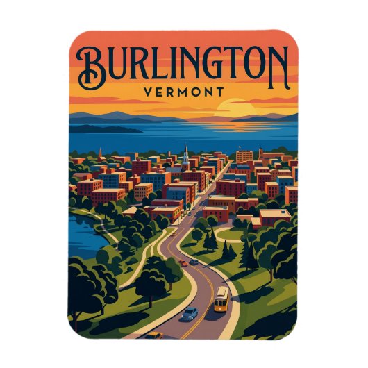 Burlington Verenigde Staten Magneet (Verticaal)