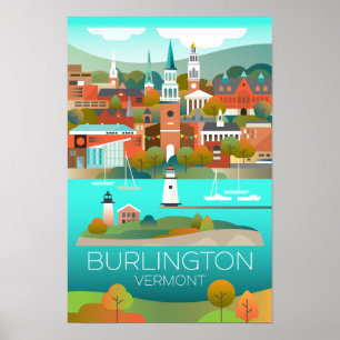 Burlington, Vermont-afdruk Poster