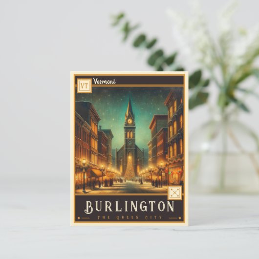 Burlington, Vermont |  BRIEFKAART (Staand voorkant)