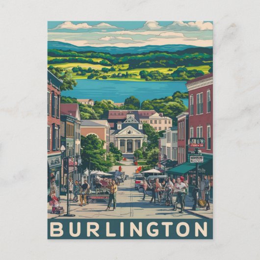 Burlington, Vermont Briefkaart (Voorkant)