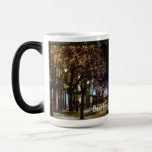 Burlington Vermont Church Street met kerst-mok Magische Mok (Links)