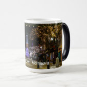 Burlington Vermont Church Street met kerst-mok Magische Mok (Voorkant rechts)