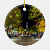 Burlington, Vermont cityscape-foto, Keramisch Ornament (Achterkant)