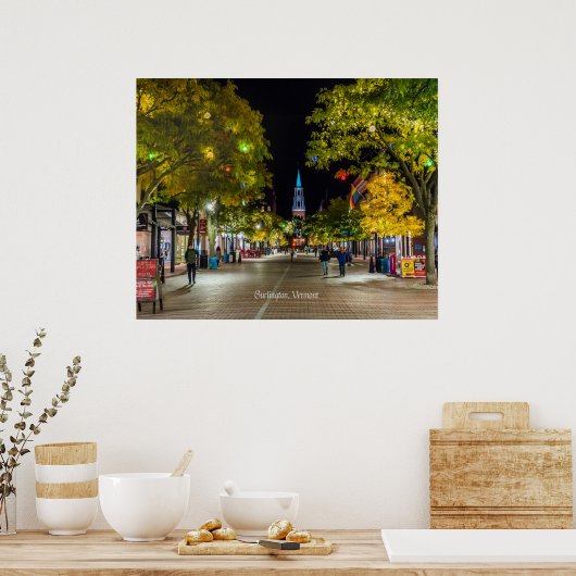 Burlington, Vermont cityscape, Poster (Keuken)