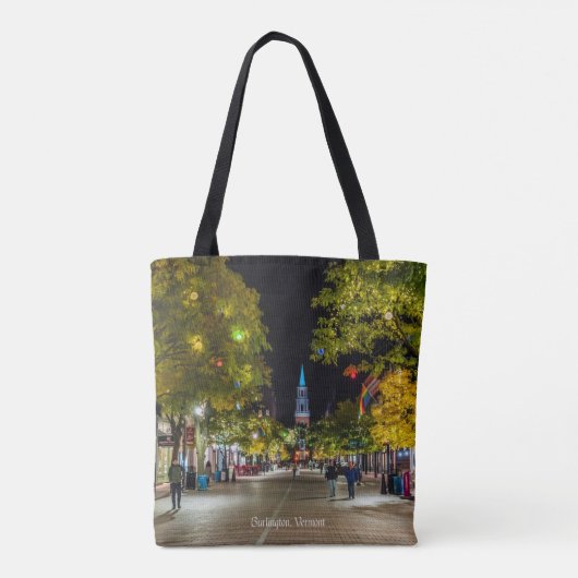 Burlington, Vermont cityscape Tote Bag (Achterkant)