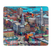 Burlington, Vermont Comic Book Style Art Snijplank (Voorkant)