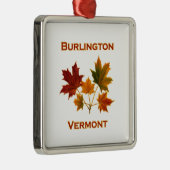 Burlington Vermont Herfst Foliage - Maple Leaves Metalen Ornament (Rechts)