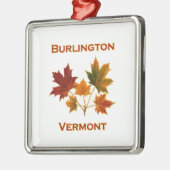 Burlington Vermont Herfst Foliage - Maple Leaves Metalen Ornament (Links)