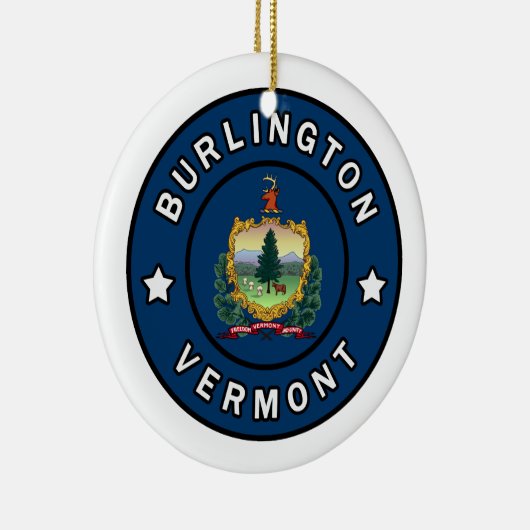 Burlington Vermont Keramisch Ornament (Rechts)