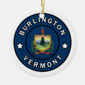 Burlington Vermont Keramisch Ornament (Voorkant)