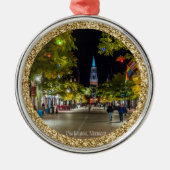 Burlington, Vermont Kerstmis Metalen Ornament (Voorkant)