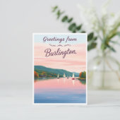 Burlington, Vermont – Lake Champlain Briefkaart (Staand voorkant)