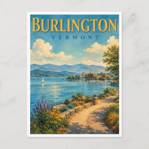 Burlington Vermont Lake Champlain GeoSaga Briefkaart