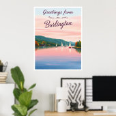 Burlington, Vermont – Lake Champlain Poster (Thuiskantoor)