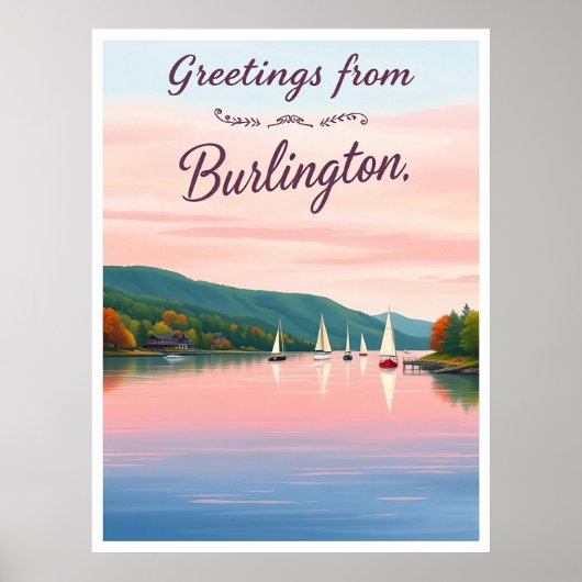 Burlington, Vermont – Lake Champlain Poster (Voorkant)