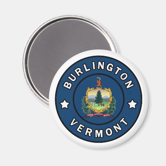Burlington Vermont Magneet (Voorkant / Achterkant)