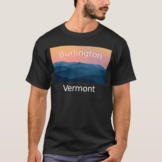 Burlington Vermont Mountain T-shirt (Voorkant)