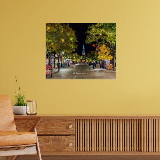 Burlington, Vermont stadsgezicht, Poster (Woonkamer 2)