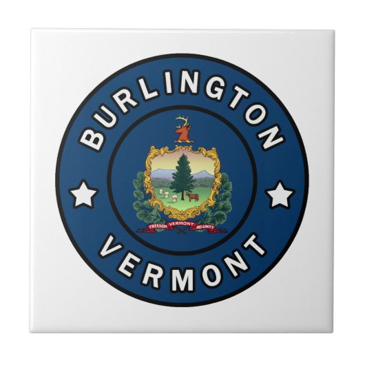 Burlington Vermont Tegeltje (Voorkant)